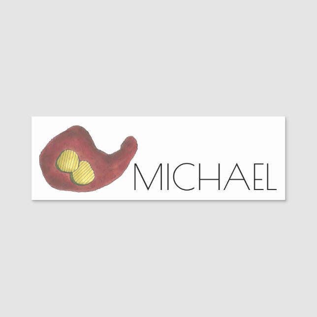 Nashville Hot Chicken BBQ Barbecue Restaurant Name Tag (Front)