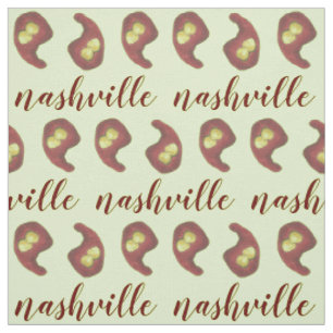 Nashville Hot Chicken w/ Pickles TENNESSEE TN Food Fabric