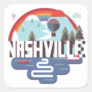 Nashville In Design Square Sticker