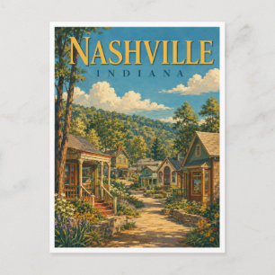 Nashville Indiana Artist Village GeoSaga Postcard
