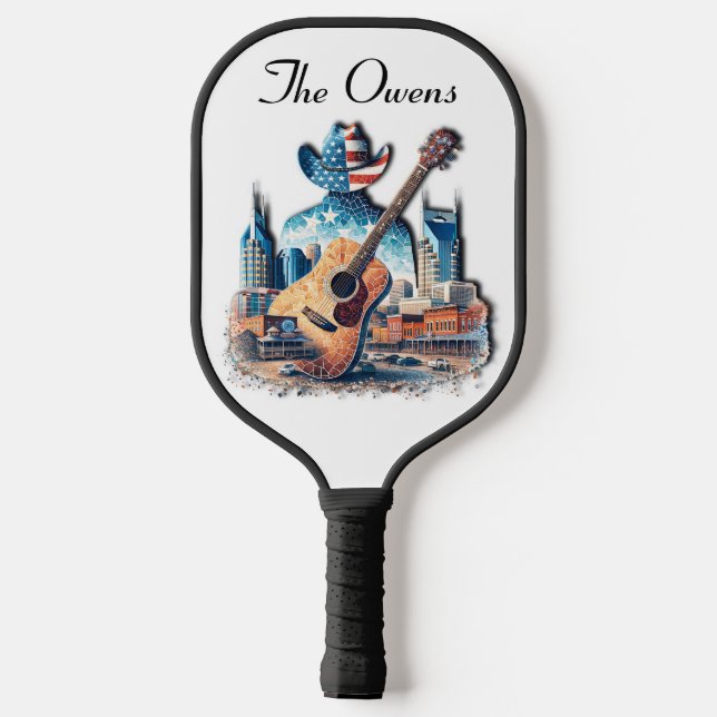 Nashville is Music City Pickleball Paddle (Back)