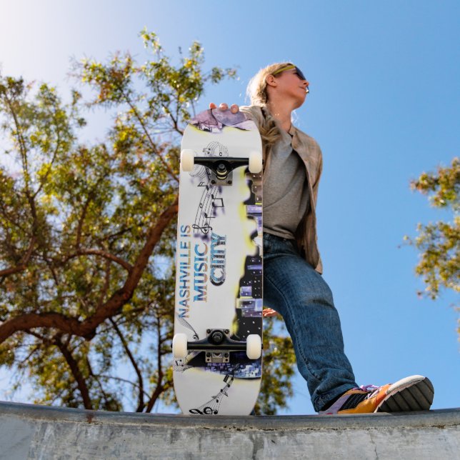 Nashville Is Music City Skateboard (Outdoor 1)