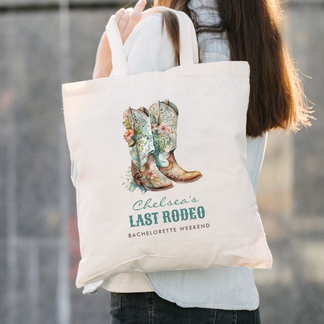 Nashville Last Rodeo Boots Bachelorette Party Tote Bag (Creator Uploaded)