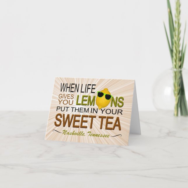 Nashville Lemons Note Card,  envelopes included Card (Front)
