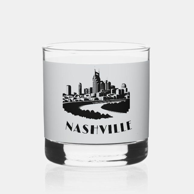 Nashville Liquor  Bourbon Party Whiskey Glass (Front)