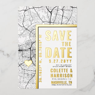 Nashville Love Locator   Wedding Save the Date