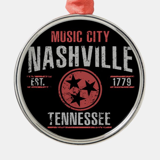 Nashville Metal Tree Decoration (Front)