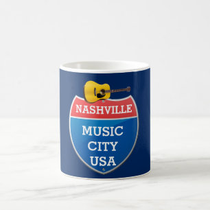 Nashville - Music City - coffee mug