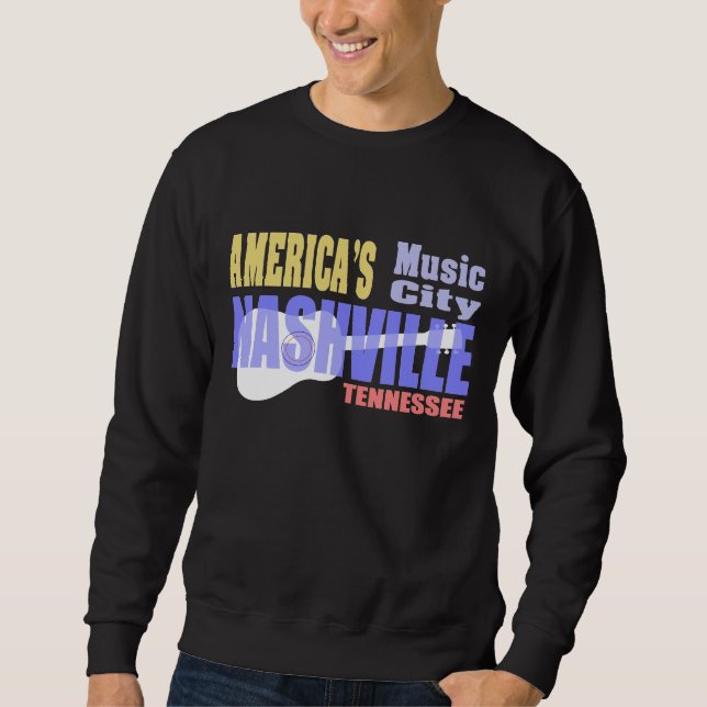 Nashville Music City Men's Basic Sweatshirt (Front)