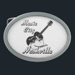 Nashville. Music city Oval Belt Buckle<br><div class="desc">Nashville. Music city</div>