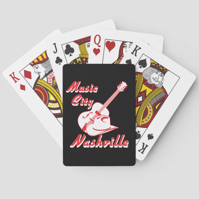 Nashville. Music city Playing Cards (Back)