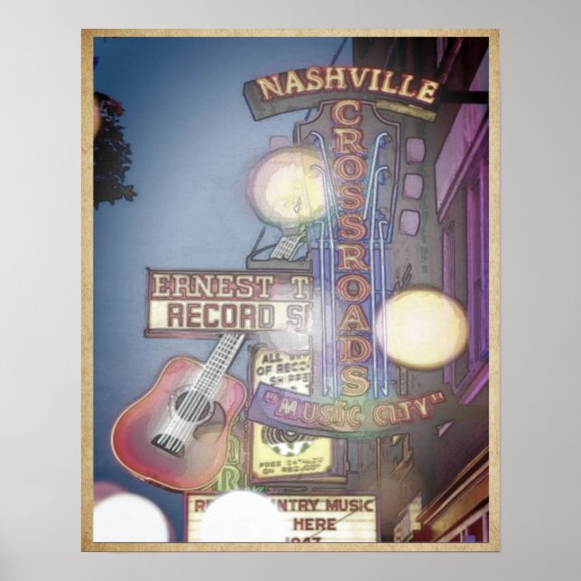 Nashville Music City Poster (Front)