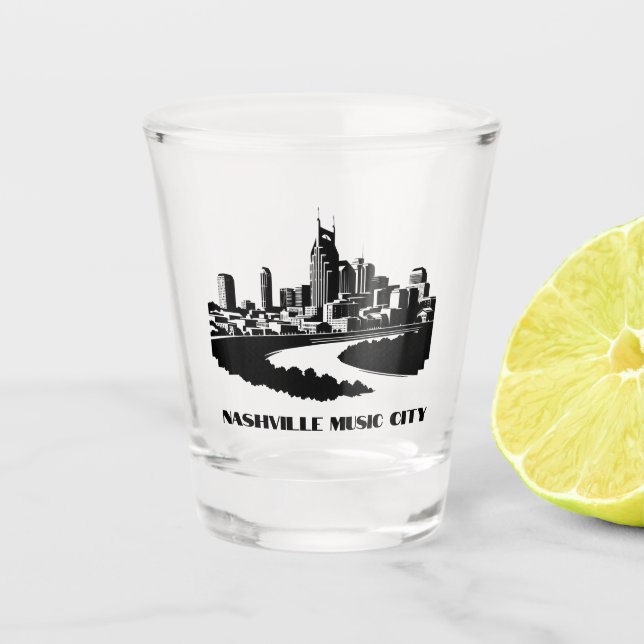 Nashville Music City Shot glass (Front)