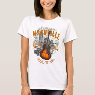 Nashville Music City USA-BRN T-Shirt