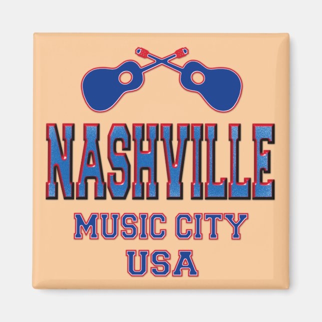 Nashville, Music City USA Magnet (Front)