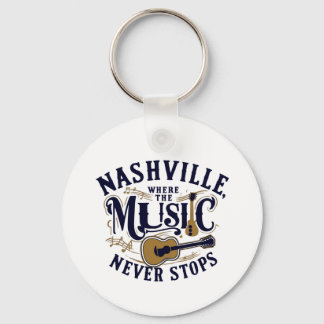 Nashville Music Keychain