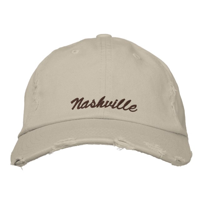 Nashville Music Notes Embroidered Hat (Front)