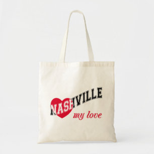 Nashville my love tote bag