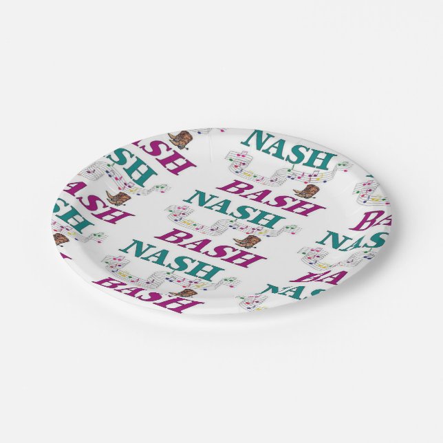 Nashville Nash Bash Music Paper Plate (Angled)