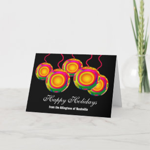 NASHVILLE or ANY CITY Happy Holidays Ornaments Holiday Card