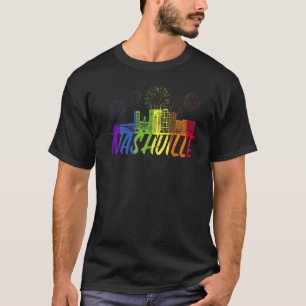 Nashville Pride Skyline Pride Parade Nashville T-Shirt
