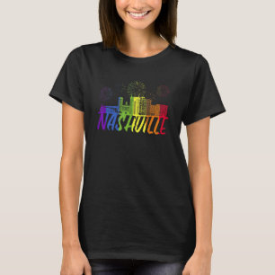 Nashville Pride Skyline Pride Parade Nashville T-Shirt