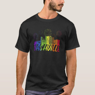 Nashville Pride Skyline Pride Parade Nashville T-Shirt