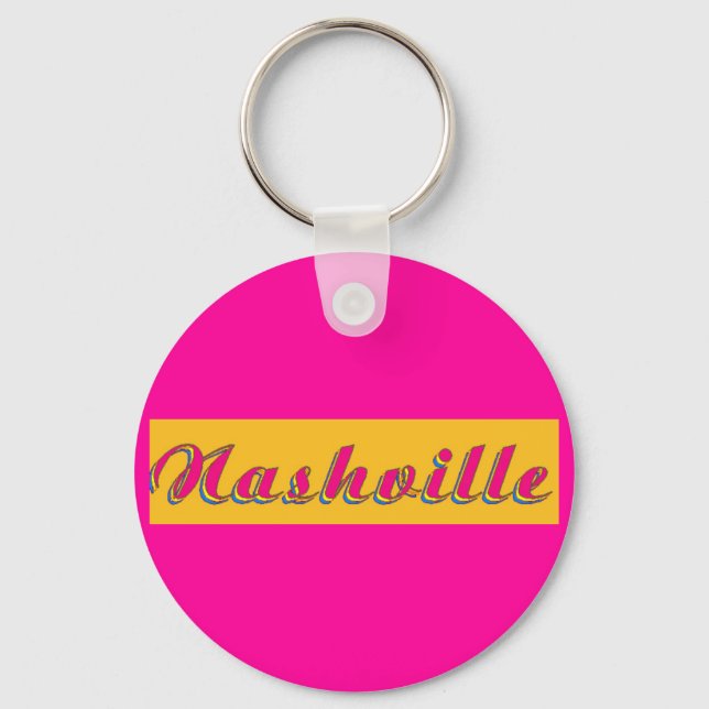 Nashville Script Key Ring (Front)