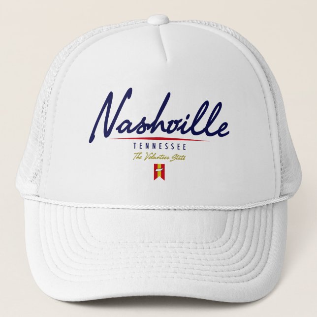 Nashville Script Trucker Hat (Front)