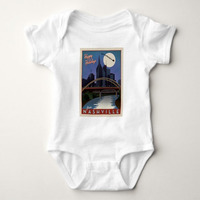 Nashville Skyline Baby Bodysuit (Front)
