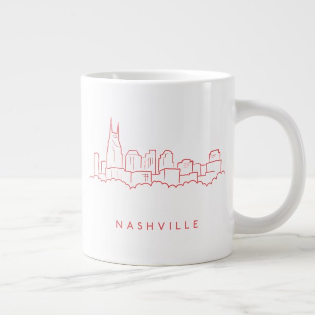Nashville Skyline Large Coffee Mug (Right)