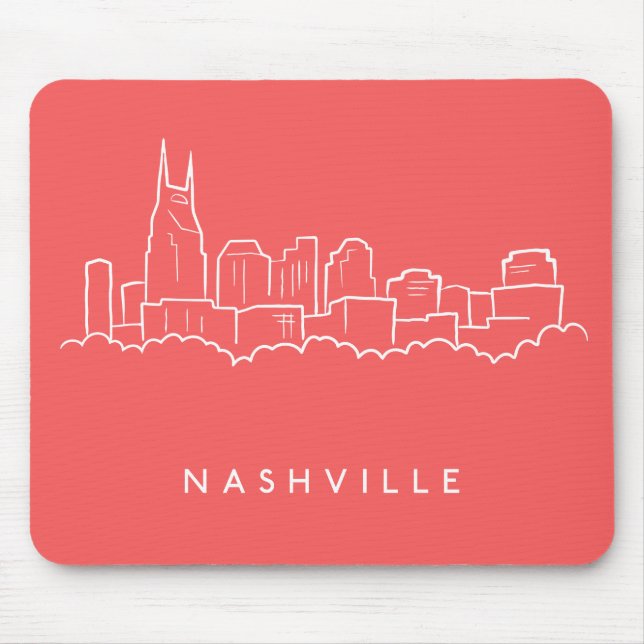 Nashville Skyline Mouse Mat (Front)
