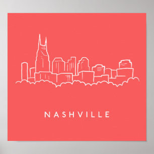 Nashville Skyline Poster