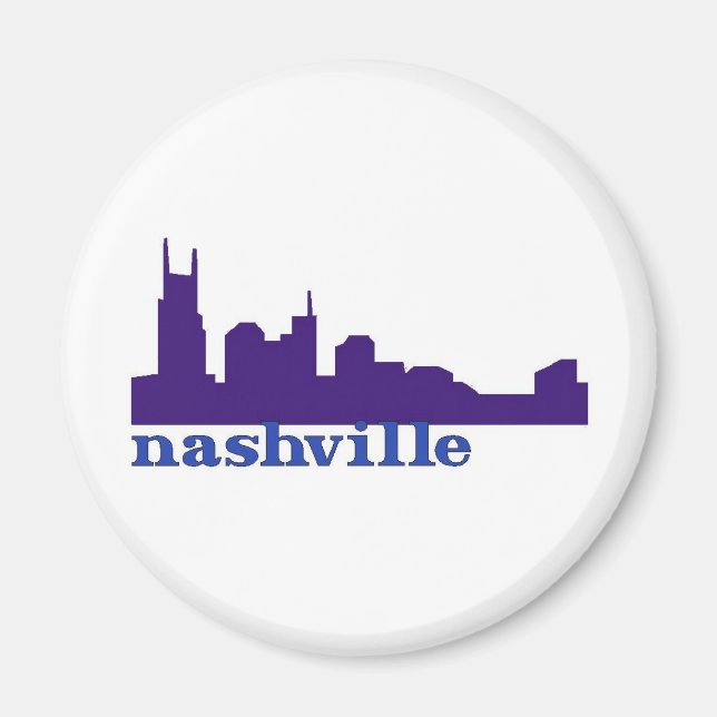 Nashville Skyline Purple Magnet (Front)