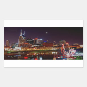 Nashville Skyline Rectangular Sticker