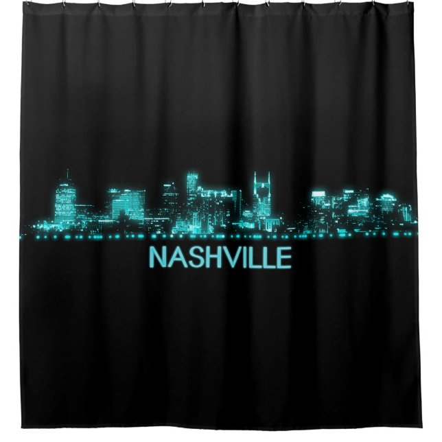 Nashville Skyline Shower Curtain (Front)