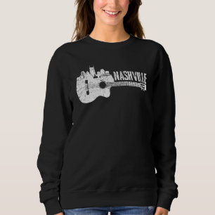 Nashville Skyline Tennessee Country Music Guitar P Sweatshirt