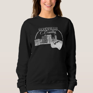 Nashville Skyline Tennessee Country Music Guitar P Sweatshirt