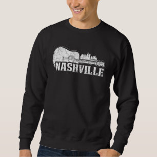 Nashville Skyline Tennessee Country Music Guitar P Sweatshirt
