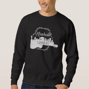 Nashville Skyline Tennessee Country Music Guitar P Sweatshirt