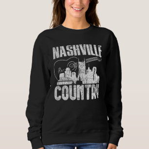 Nashville Skyline Tennessee Country Music Guitar P Sweatshirt