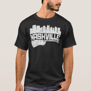 Nashville Skyline Tennessee Country Music Guitar P T-Shirt