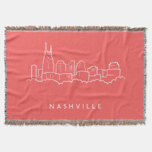 Nashville Skyline Throw Blanket