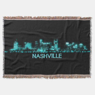 Nashville Skyline Throw Blanket