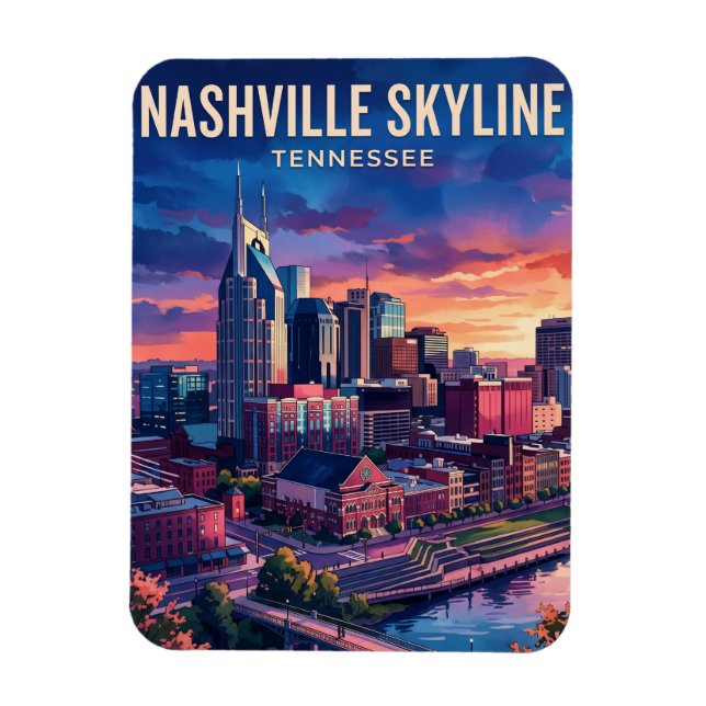 Nashville Skyline USA Magnet (Vertical)