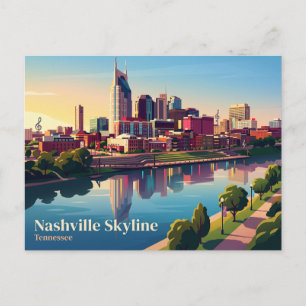 Nashville Skyline USA Postcard
