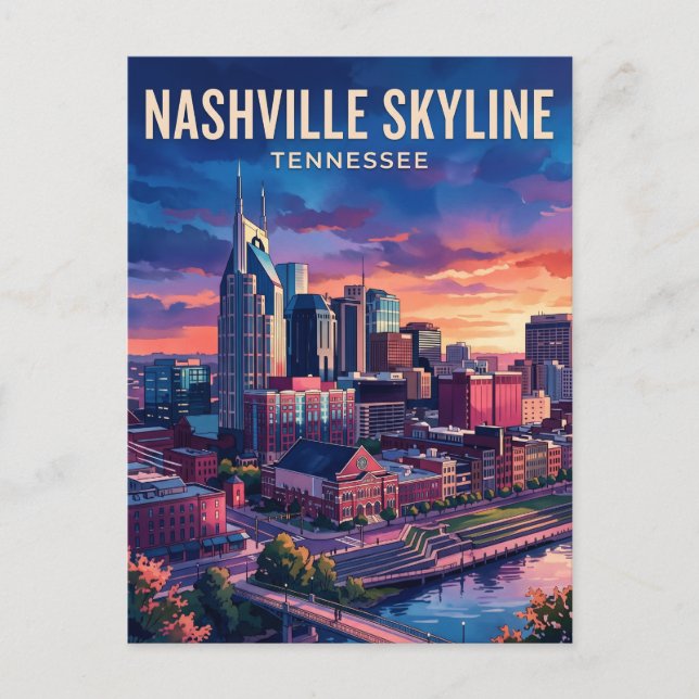 Nashville Skyline USA Postcard (Front)