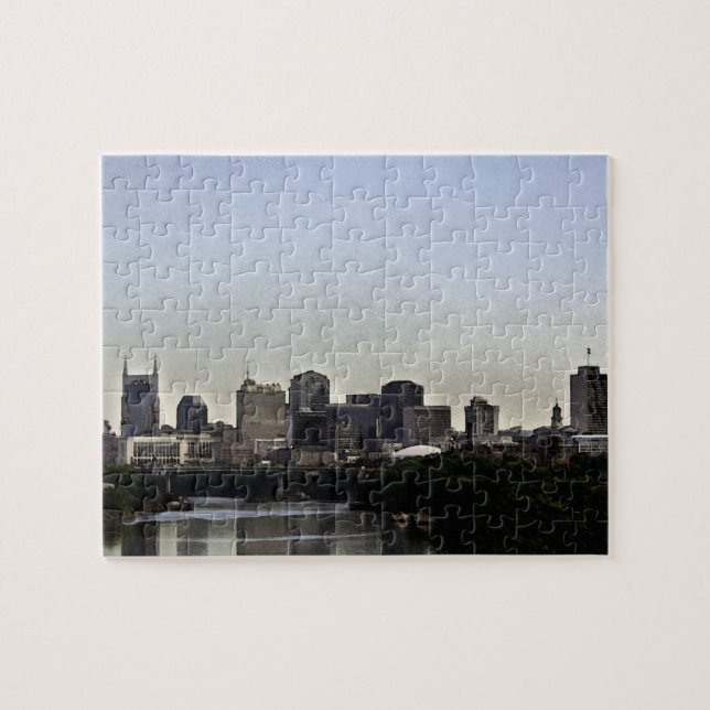 Nashville Skyline Watercolor Puzzle (Horizontal)