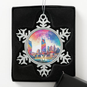 Nashville Snowflake Pewter Christmas ornament