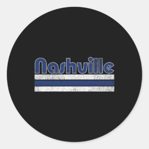 Nashville Soccer Vintage City  Classic Round Sticker
